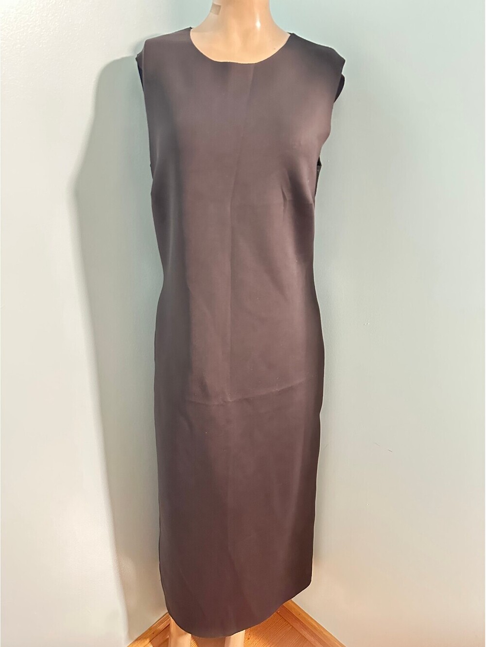 COS Black LBD Sleeveless Minimalist Tailored Midi Dress M